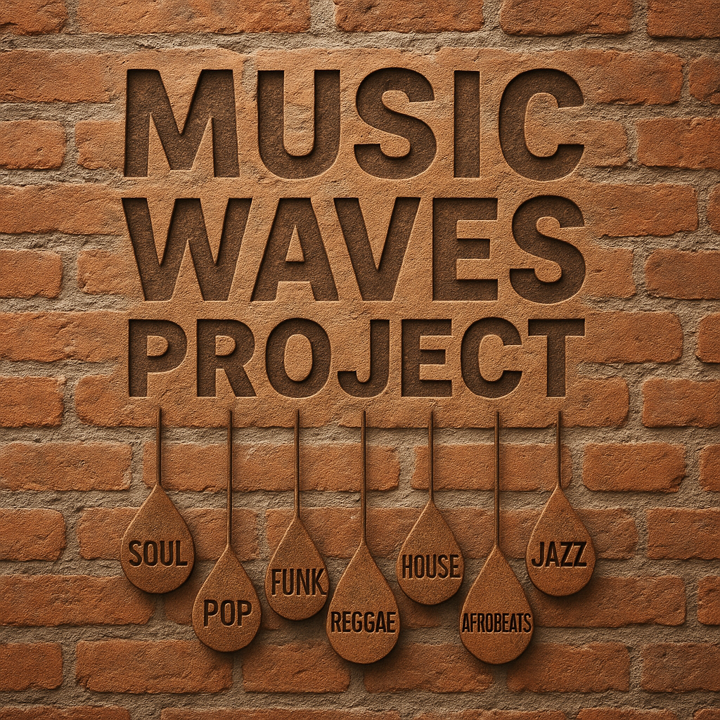 musicwaves project in a brick wall with music seeds